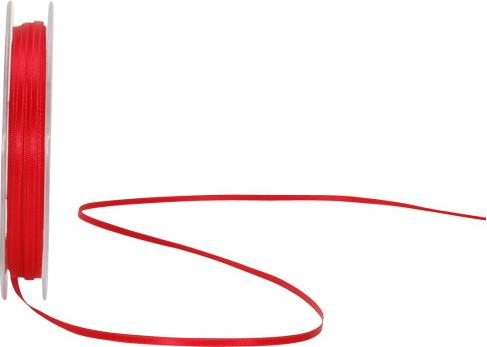 Spyk Nastro satinato 3mm/50m rosso (Nastro da regalo, 1 x)