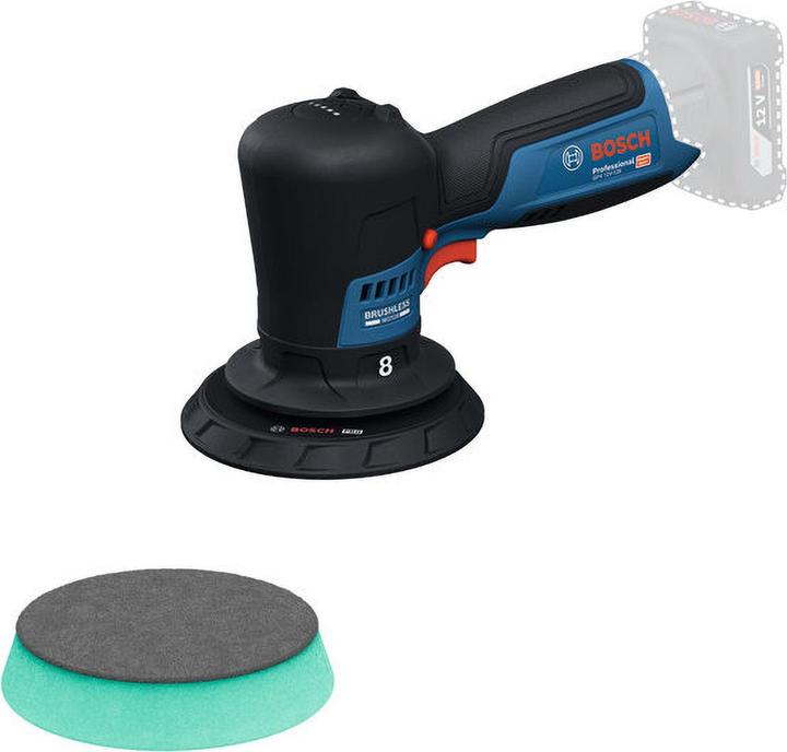 Produktbild Gpx Extreme Bosch Professional 12V System Akku-Polierer GPX 12V-125 (inkl. Baretool mit montiertem 125 mm Klett- (Exzenterpolierer)