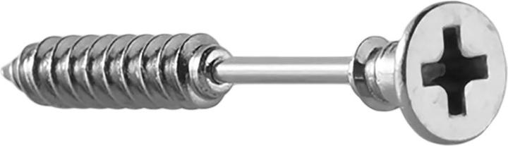 Actual product image Star Piercing Barbell Phillips screw silver (Surgical steel 316L)
