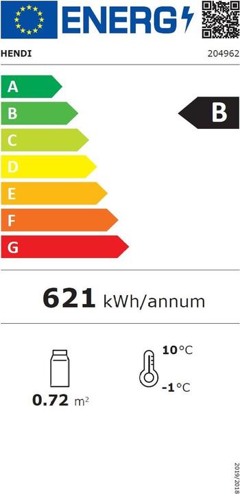 Energie-Label Hendi Fleischreifeschrank 352L (352 l)