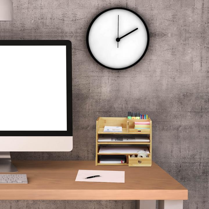 Actual product image Relaxdays Desk Organiser with Letter Tray (A4)