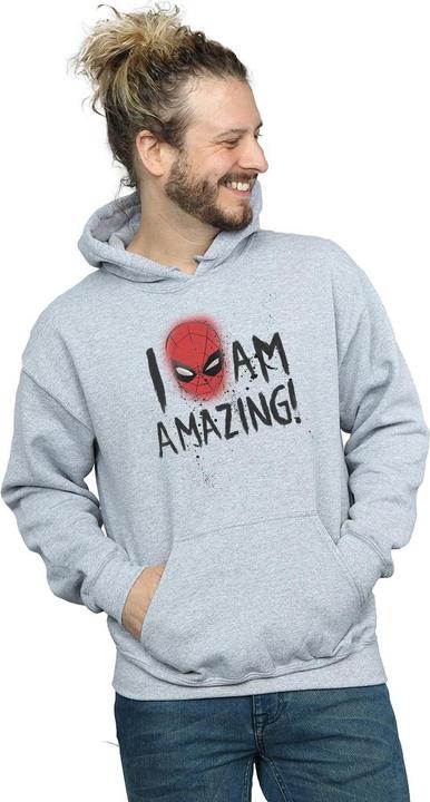 Actual product image Mens Spider-Man I Am Amazing Hoodie (S)