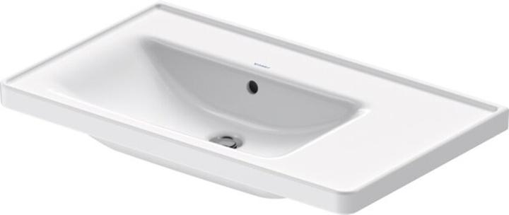 Produktbild Duravit Möbelwaschtisch D-NEO 800x480mm Be li m ÜL m HLB o HL weiss (480 mm, 800 mm)
