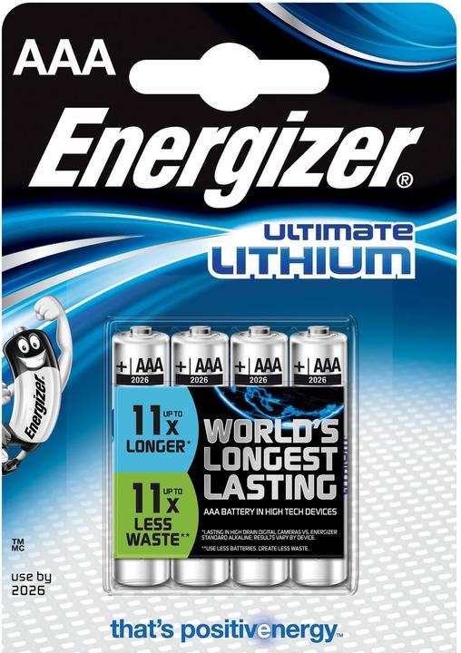 Actual product image Energizer Ultimate Lithium (4 pcs., AAA, 1150 mAh)
