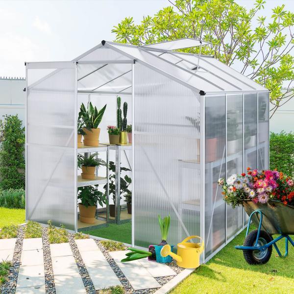 Actual product image Juskys Greenhouse with skylight and foundation