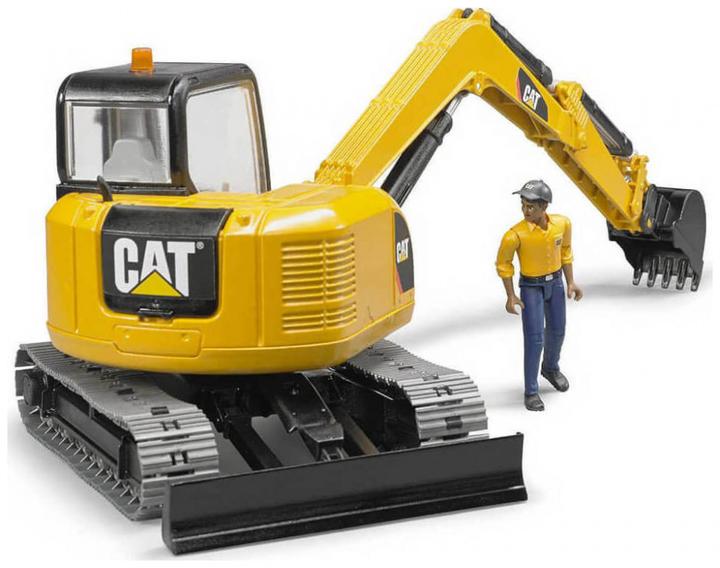 Immagine prodotto Bruder Mini escavatore Cat con operaio edile