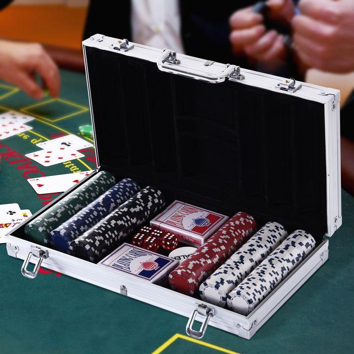 Actual product image Swisshandel24 Poker case poker set 300 poker chips 2x pack of cards 5x dice 1x aluminium case poker set chips