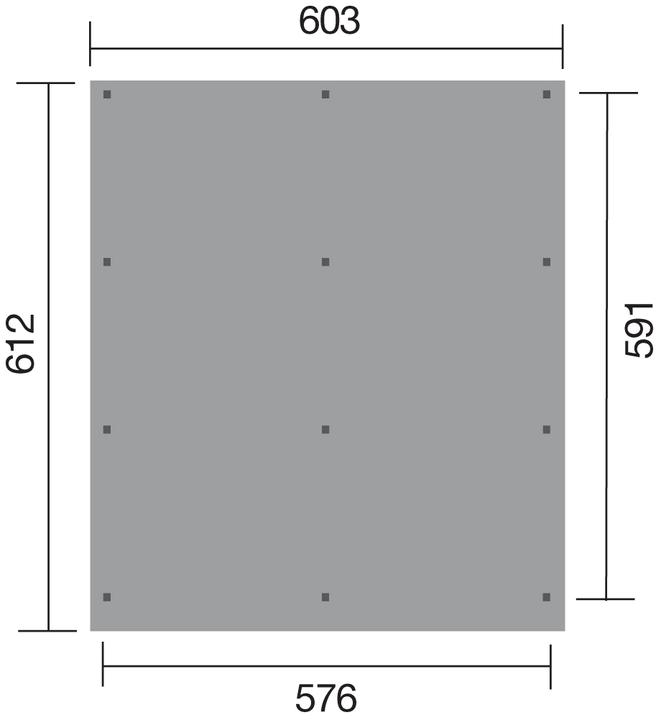 Produktbild Weka Holzbau Flachdach-Doppelcarport 618 Gr.2 mit PVC-Dachplatten