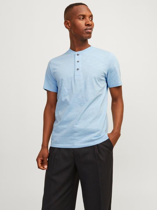 Produktbild Jack & Jones Einfarbig Grandad Kragen T-shirt T-shirt (XS)