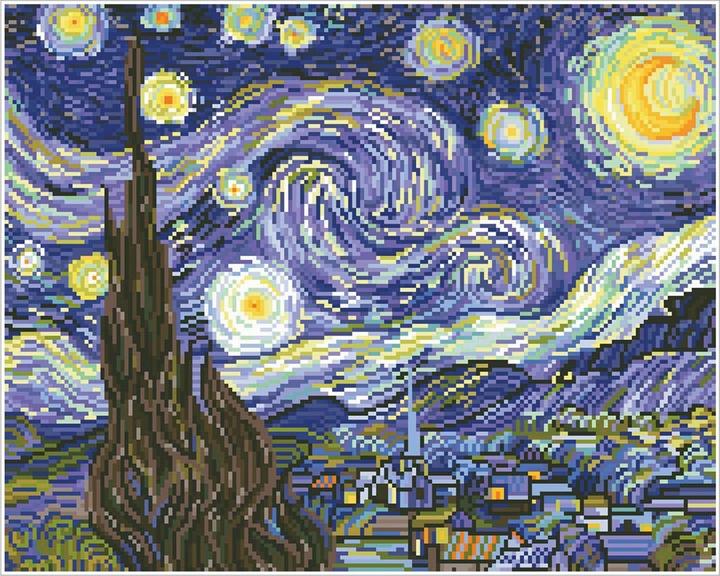 Actual product image Diamond Dotz Starry Night (Van Gogh)