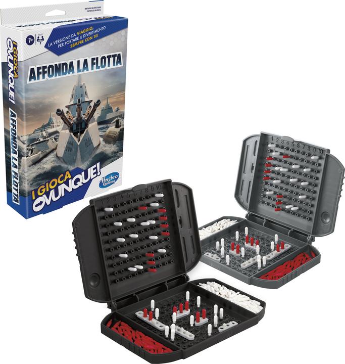Produktbild Hasbro Flottenmanöver Kompakt, portables Spiel für 2 Spieler, Reisespiel für Kinder, Spass überall (Italienisch)