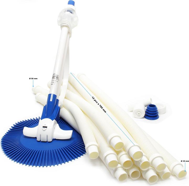 Actual product image Wiltec Automatic Pool Cleaning Robot with Hose up to 8 x 4 m for Various Pool Types