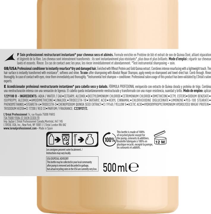 Produktbild L'Oréal Professionnel Serie Expert Absolut Repair (500 ml)