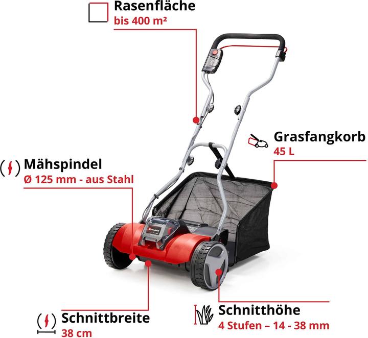 Image du produit Einhell GE-HM 18/38 Li-Solo (Fonctionnement sur batterie)