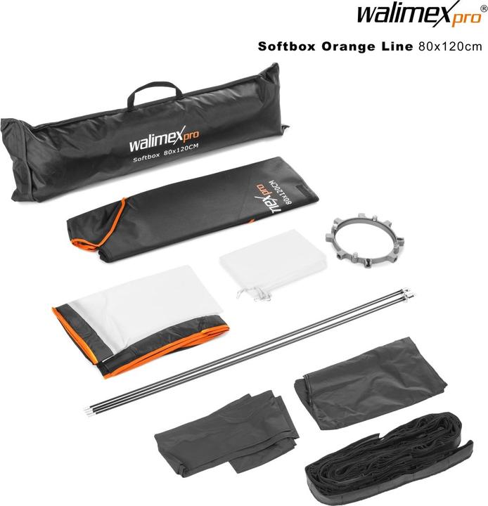 Produktbild Walimex Softbox PLUS Orange Line 80x120 (Softbox)