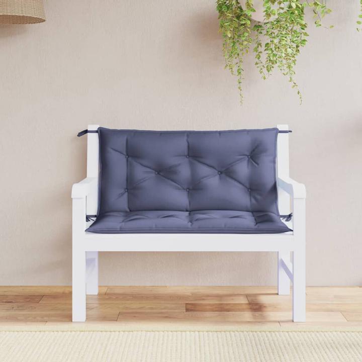 Actual product image VidaXL Garden bench cushions 2 pcs. O x ford fabric (100 x 50 x 7 cm)