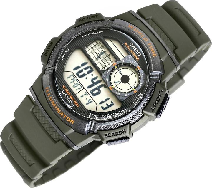 Actual product image Casio Mod. WORLD TIME ILLUMINATOR - 5 Alarms, 10 Year battery (44 mm)