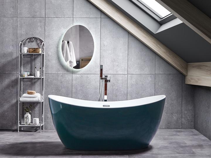 Produktbild Beliani Badewanne freistehend blaugrün oval 170 x 77 cm ANTIGUA (240 l, 77 cm, 170 cm)