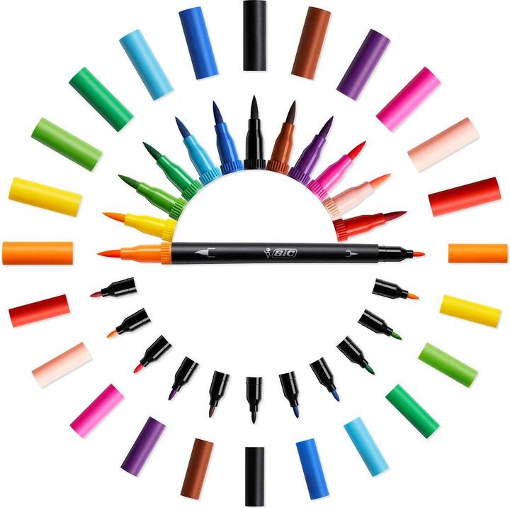 Produktbild Bic Intensity Filzstifte mit Doppelpunkt (Mehrfarbig, 6 x)