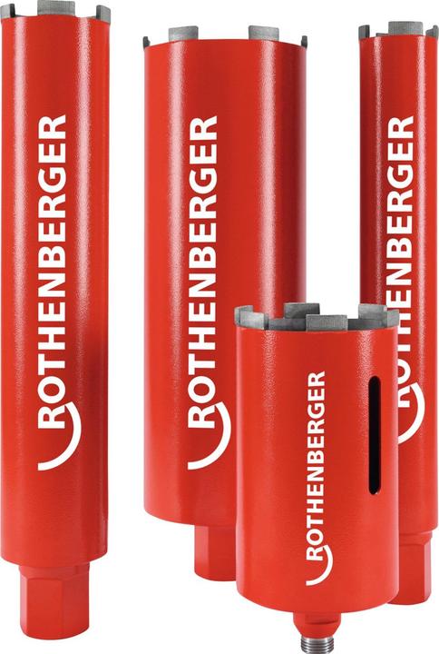 Produktbild Rothenberger Diamantbohrkrone DX High Speed Dry 1 1/4″ Ø 52 mm Länge 330 mm Segmentanzahl 3 Gewindeaufnahme (52 Millimeter)