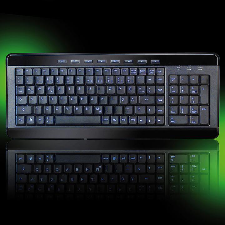 Image du produit GeneralKeys Clavier multimédia USB compact "Light Key (DE, Filaire)