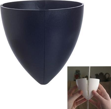 Actual product image Teknisk Belysnings Industri Canopy 2-piece Ø90 mm, height 89 mm ABS black