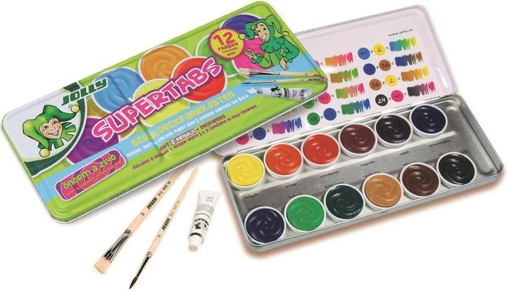 Jolly SUPERTABS Watercolour Box 12 Colours (12 colours)