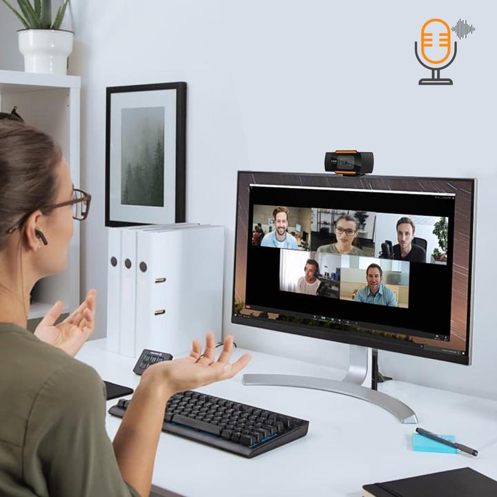 Image du produit LinQ Caméra Web USB Full HD 1080P avec microphone, HD1080 - Noir