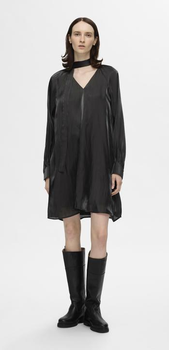 Image du produit Selected Femme Robe métallique avec décolleté en V (34)
