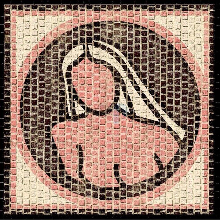 Block Cuit. Mosaico in pietra ceramica - Segno zodiacale Vergine (21 x 21 cm)