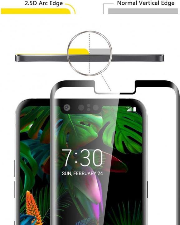 Image du produit Screenguard LG G8 ThinQ Full Screen Protection en verre blindé 2.5D 9H (1 pièce(s), G8 ThinQ)