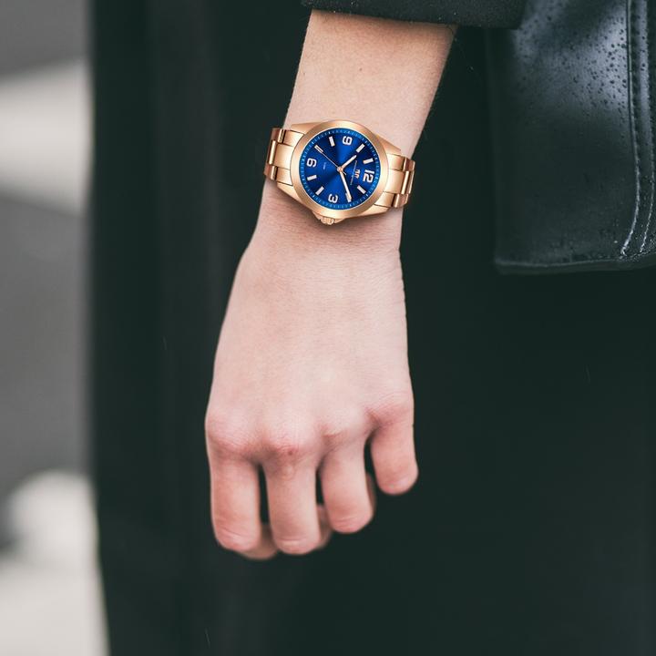 Image du produit Montre à quartz femme Majestia en acier inoxydable or rose - 32442 (Montre analogique, 37.50 mm)