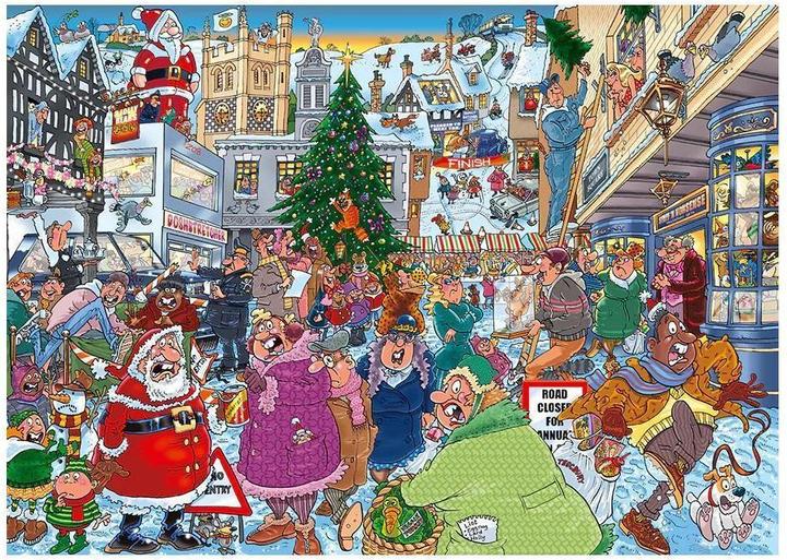 Productafbeelding Jumbo Kerstmis 19 - Santa Dash! 2x1000st (1 puzzel gratis) (1000 onderdelen)