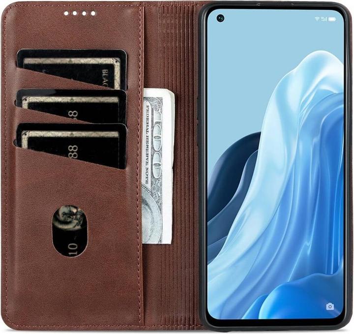 Actual product image Cover-Discount OPPO Reno8 Lite - Stand Flip Case Cover brown (Oppo Reno 8 Lite 5G)