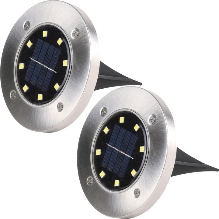 Immagine prodotto Benson Home Lampada da terra a LED per giardino, solare, IP44, set di 2 (IP44)