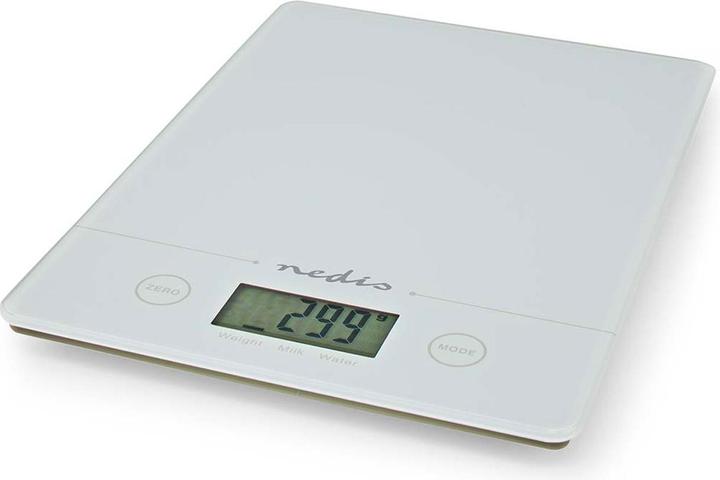 Actual product image Nedis Kitchen Scales | Digital | Glass / Plastic | CR 2032 Battery | White