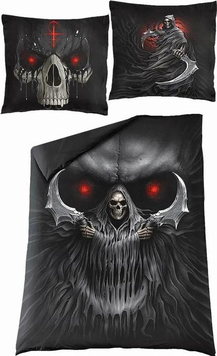 Actual product image Spiral Dark Death Duvet Cover Set (Duvet cover, 200 x 135 cm)