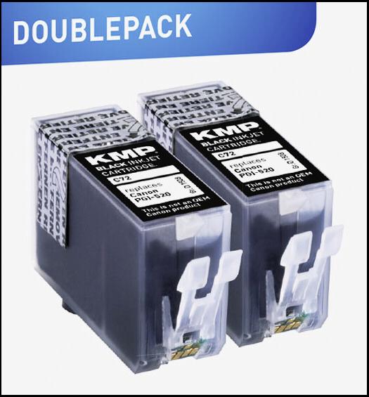 Actual product image KMP C72D Ink cartridge sw DP compatible with Canon PGI-520 BK (FC)