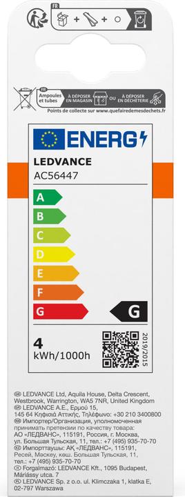 Energy Label Osram Star Classic B (E14, 3.30 W, 250 lm, 1 x, G)