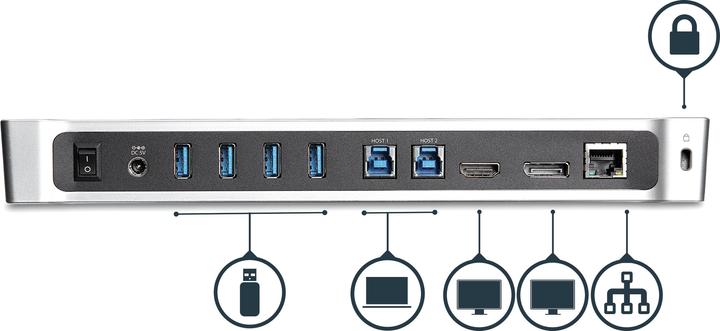 Produktbild StarTech Usb3ddockft (USB-A, USB-B, 6 Ports)