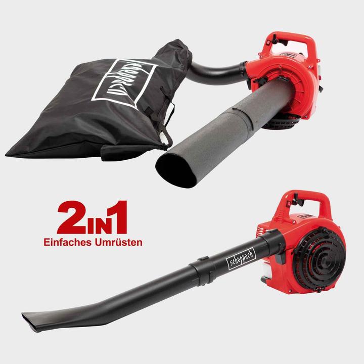 Productafbeelding Scheppach Benzine bladblazer - pomp - versnipperaar (3-in-1) LBH2600P (2021m model) (Benzine werking, Bladblazer, Bladzuiger, Vacuüm en ventilator)