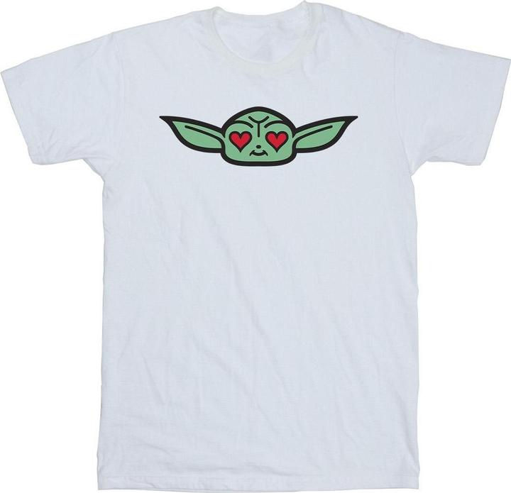 Actual product image Star Wars Mens The Mandalorian Grogu Heart Eyes T-Shirt (L)