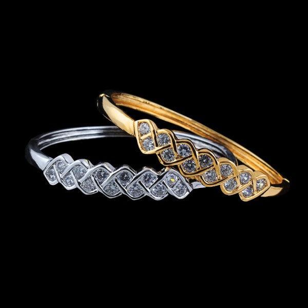 Produktbild Hermex LUXUS Gold veredelt Armreifen Armband Charms Zirkonia - Gold (5.50 cm, Kupfer-Nickellegierung)