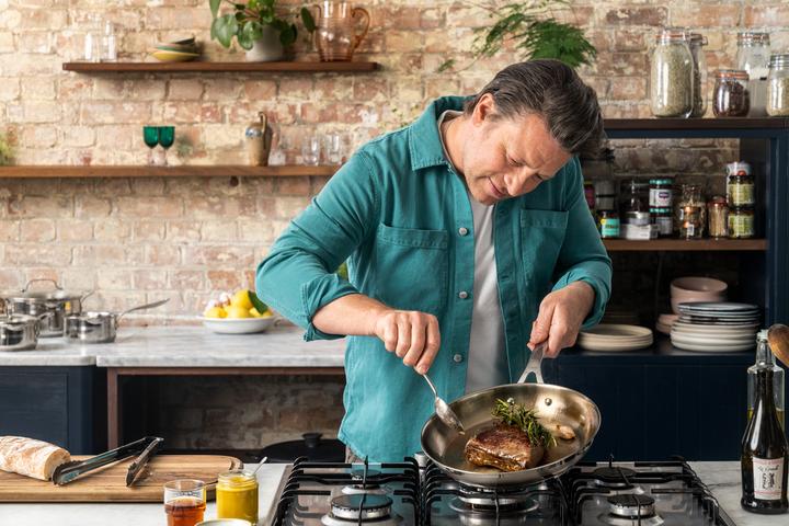 Produktbild Tefal Jamie Oliver Cook Smart Edelstahlpfanne (24 cm, Bratpfanne, Edelstahl)