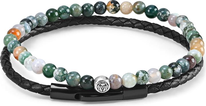 Lucleon William (19 cm, Argent, Cuir, Pierres)