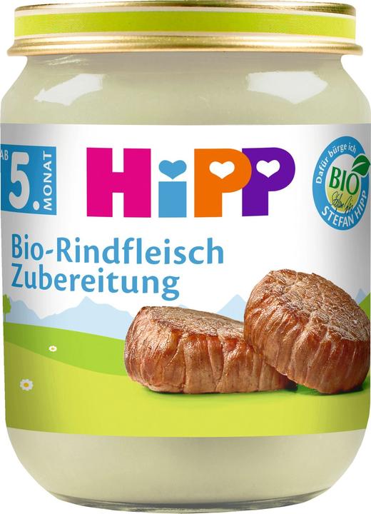 Actual product image Hipp Organic (meat) preparations, organic beef preparation (125 g)