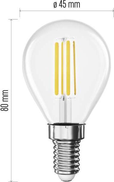Actual product image Emos LED lamp Filament Mini Globe (E14, 7 W, 1055 lm, 1 x, D)