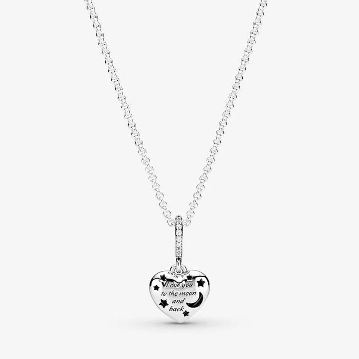 Produktbild Pandora Sparkling Blue Moon & Stars Heart (Silber 925, Stein, 50 cm)