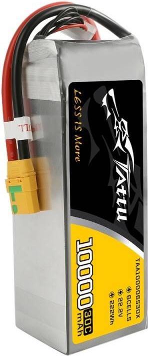 Produktbild Tattu Akumulator 10000mAh 22.2V 30C 6S1P XT90 Anti-spark Plug (22.20 V, 10000 mAh)