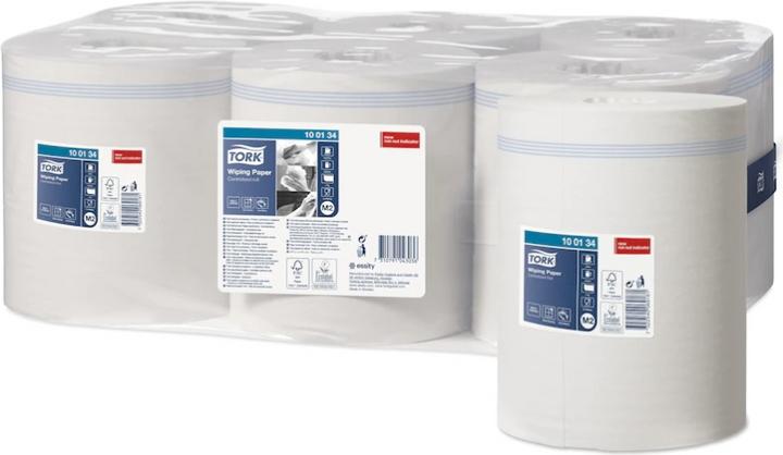 Tork Aftørringspapir Standard M2 1-lags hvid 275m 100134 6rl - (6 ruller pr. karton)